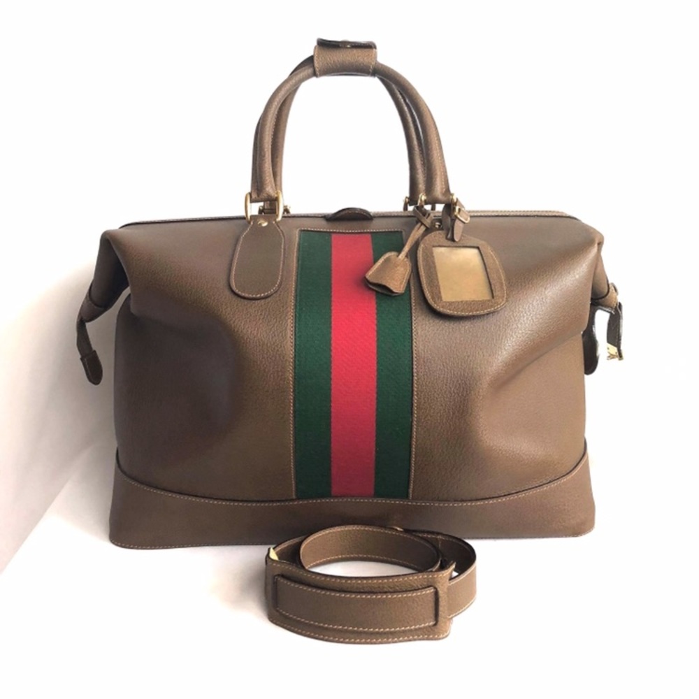 ❌SOLD❌GUCCI VINTAGE WEB TRAVEL BAG